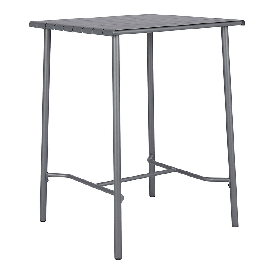 High Cocktail High Table 2 Seater Square Matt Grey Steel L76.6 x W76 x H106cm - Image 3