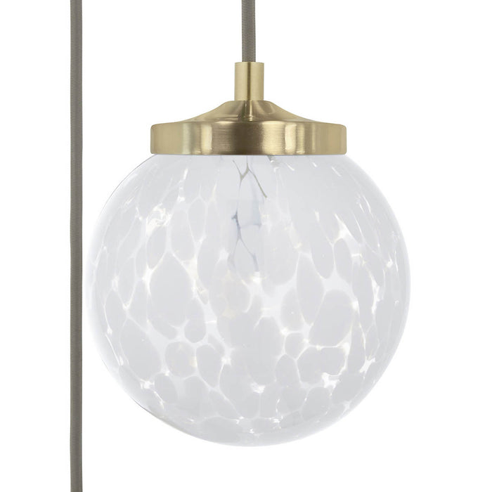 Pendant Ceiling Light Multi Arm 3 Way Gold Globe Shades Dimmable Adjustable - Image 4