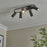 LED Ceiling Light 5 Lamp Matt Metal Black Dimmable Energy Efficient Modern - Image 2