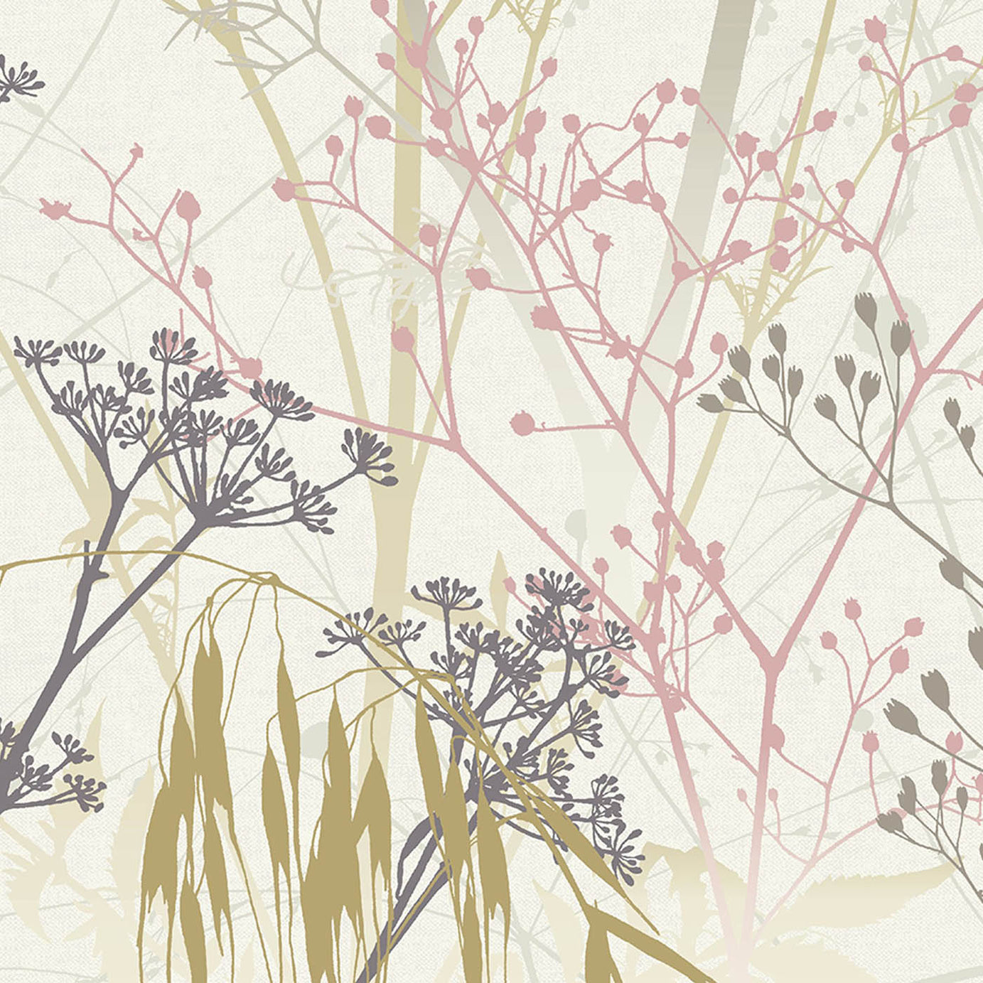 Clarissa Hulse Wallpaper Summer Border Matt Cream Pink Purple Smooth 5.2m² - Image 6
