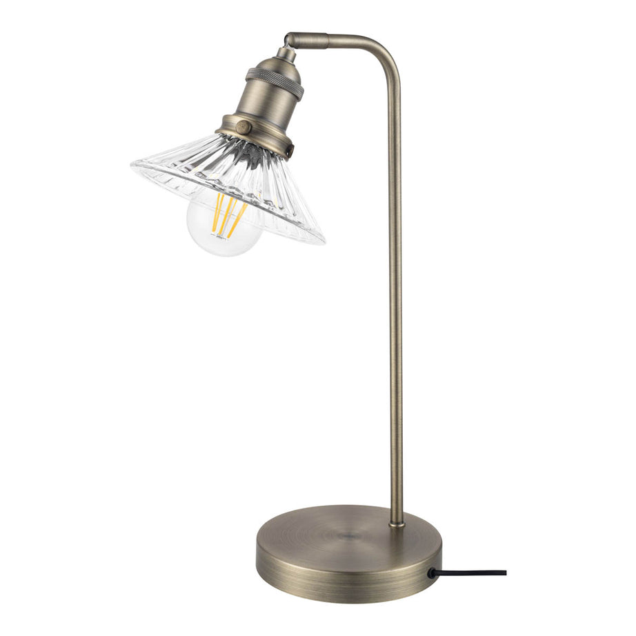 GoodHome Table lamp Northwich Brushed Satin Pewter effect - Image 1