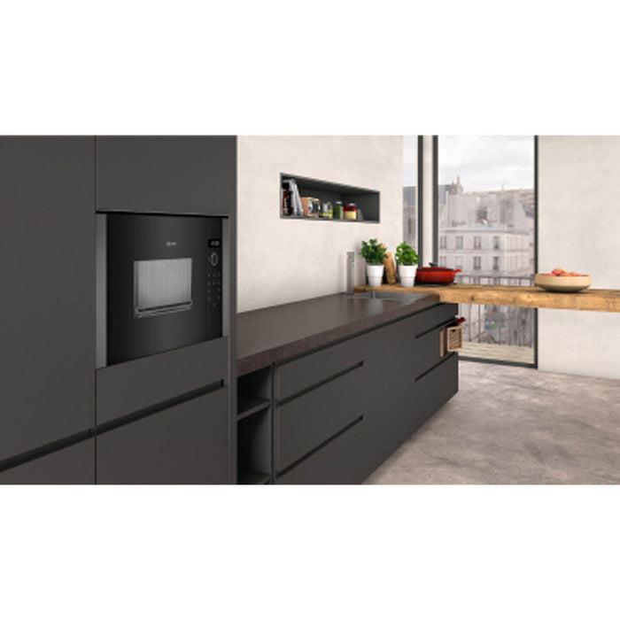 Microwave Oven Built In HLAWD23G0B Integrated Graphite Grey LED Display 800W 20L - Image 3