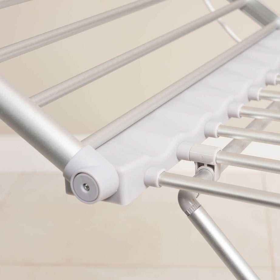 Addis Heated Airer Aluminium Plastic White Foldable (H)740mm (W)1460mm - Image 6