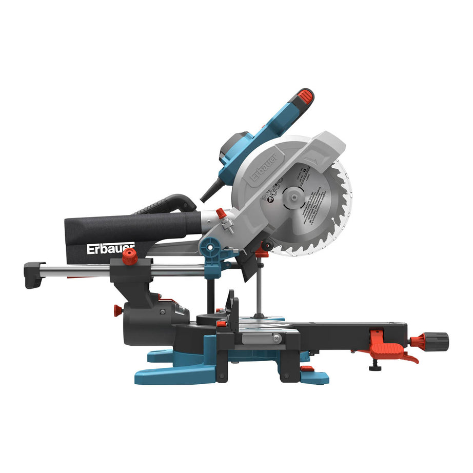 Erbauer Mitre Saw Sliding 216mm ERB1073MSW Double Bevel Radial Compact 1400W - Image 6