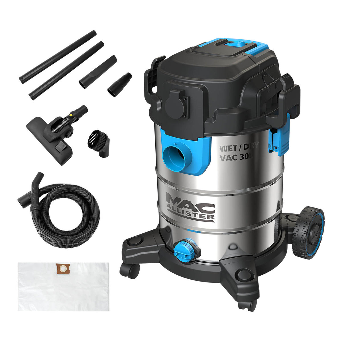 Mac Allister Wet And Dry Vacuum Cleaner Electric 30L MCB1350VAC Powerful 1400W - Image 2