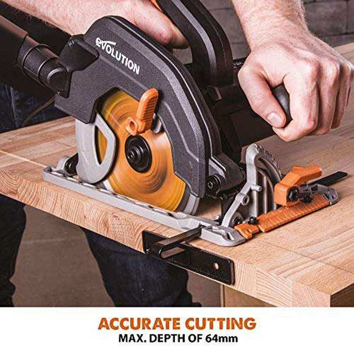 Evoliuton Circular Saw Electric R185CCSX 185mm Multi Material Lightweight 1600W - Image 3