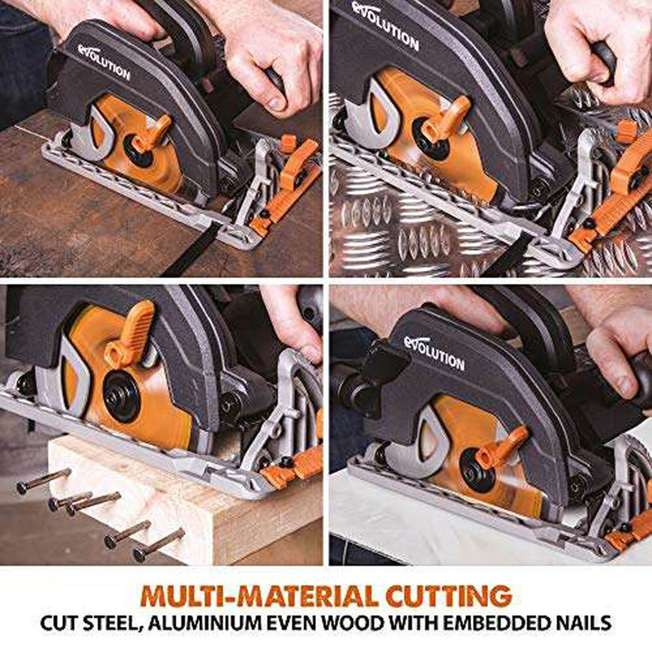 Evoliuton Circular Saw Electric R185CCSX 185mm Multi Material Lightweight 1600W - Image 6