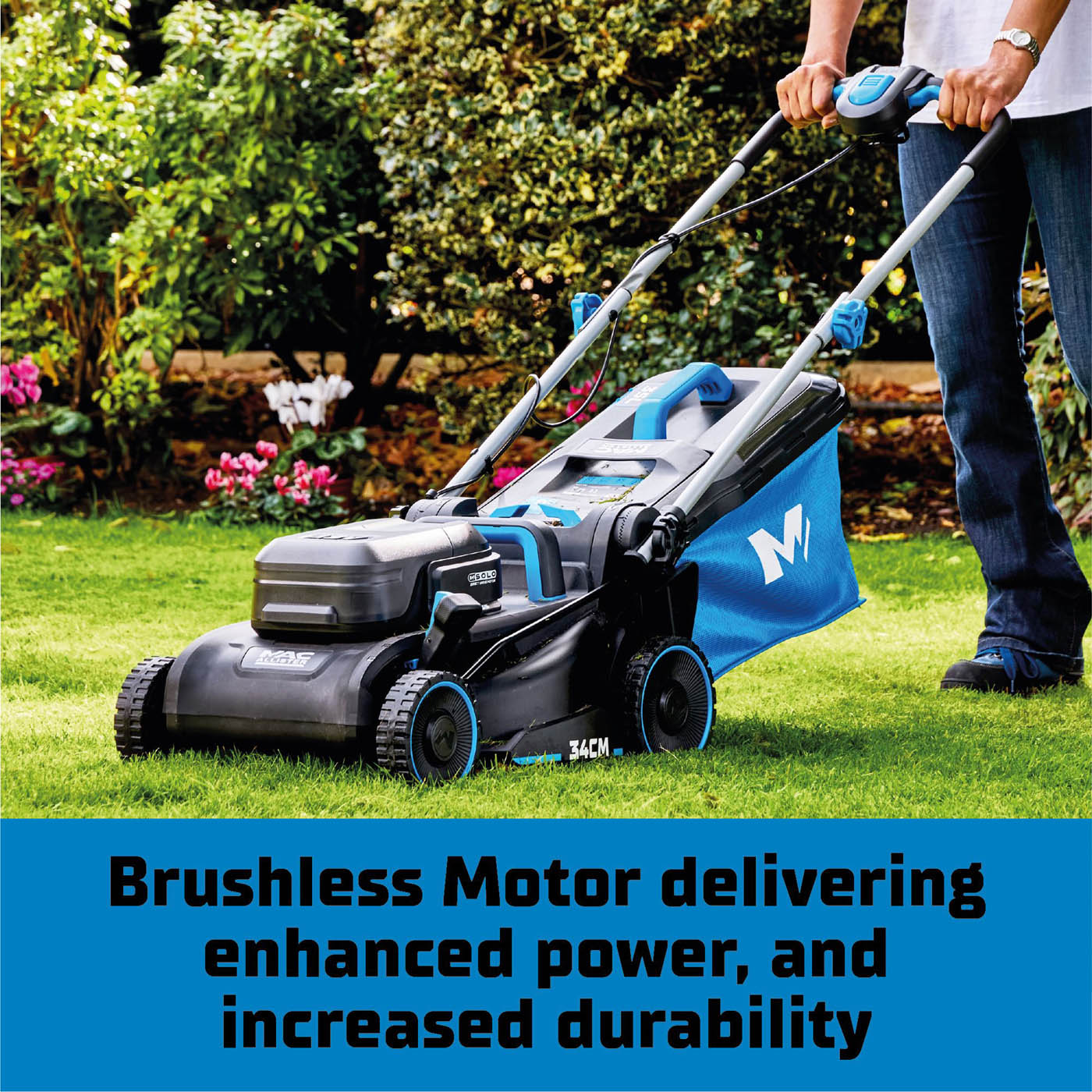 Mac Allister Lawnmower Cordless 18V 5Ah 	Li-ion MCI1189LWM 34cm Grass Cutter - Image 5