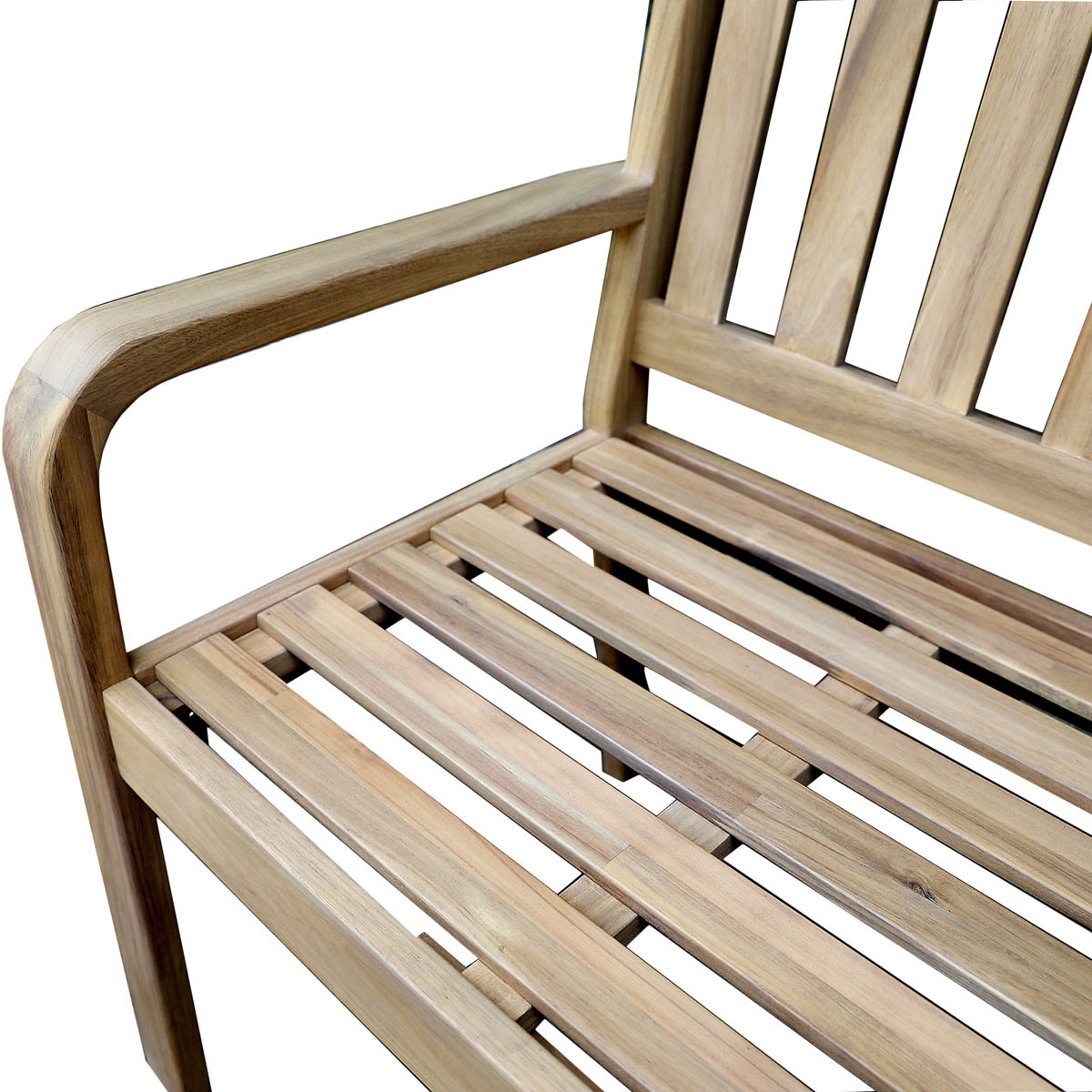Garden Bench 2 Seater Natural Wooden Seating Furniture Outdoor Patio Balcony - Image 8