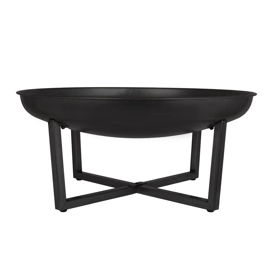 La Hacienda Firepit Brookdale Steel Matt Black (W) 77cm - Image 1