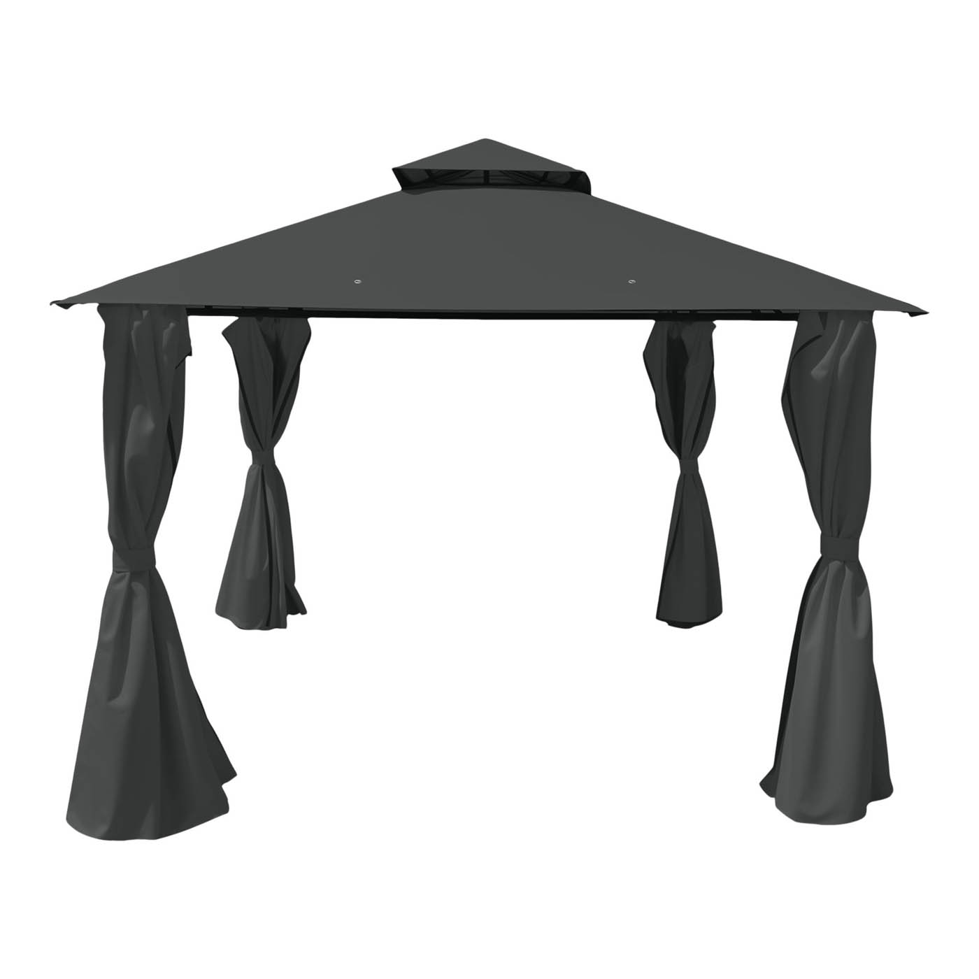 GoodHome Square Gazebo Tent Thar Grey (H) 2.8m (W) 3m - Image 3