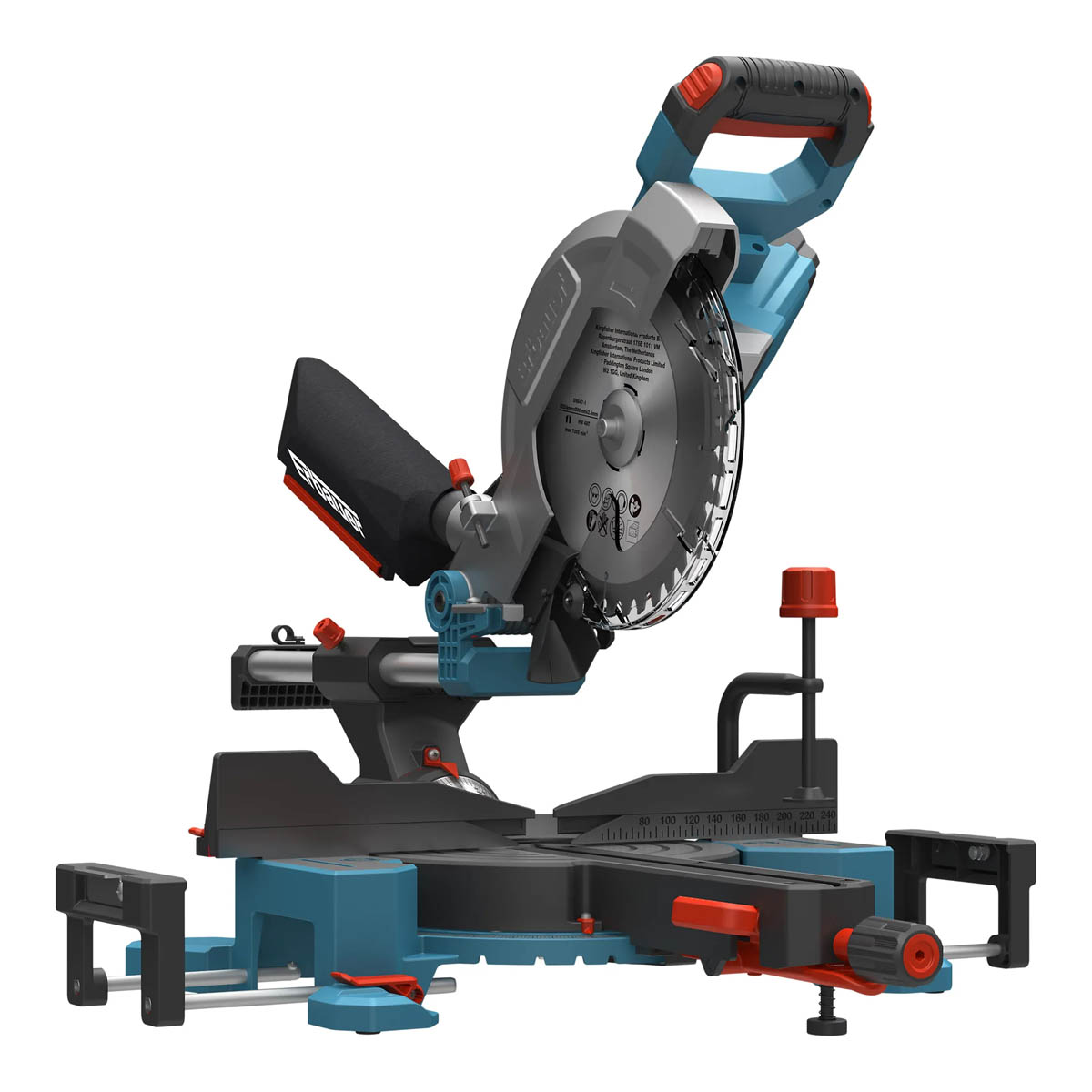 Erbauer Mitre Saw Sliding 254mm MMIS210-A Double Bevel Radial Compact 1800W - Image 4