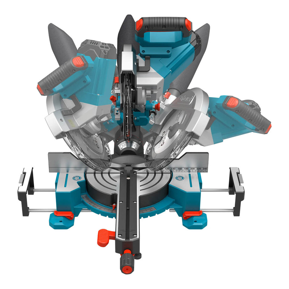 Erbauer Mitre Saw Sliding 254mm MMIS210-A Double Bevel Radial Compact 1800W - Image 8