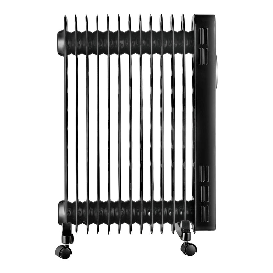 Oil Filled Radiator Portable Black 3 Heat Settings Thermostat Freestanding 2.5W - Image 4