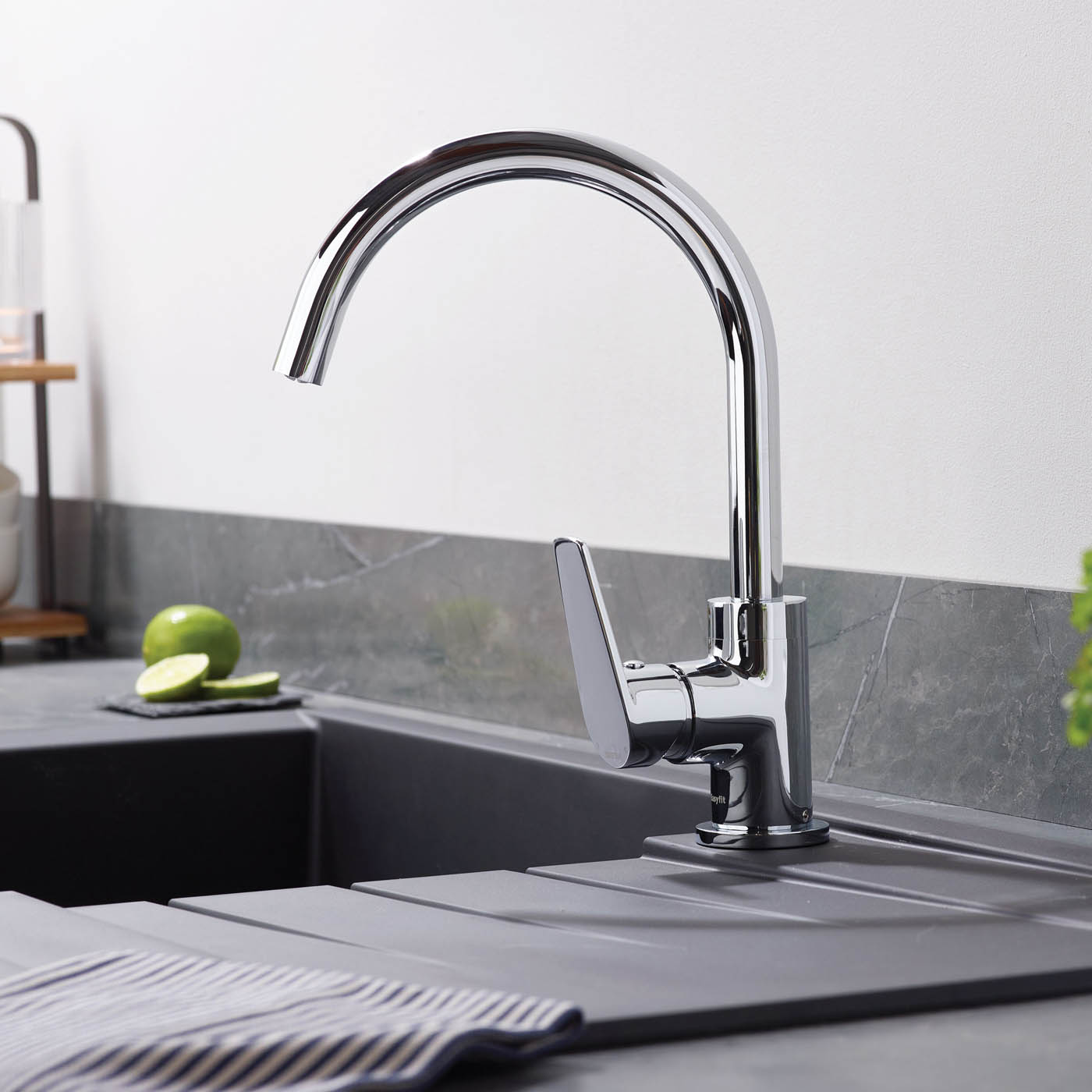 Bristan Kitchen Tap Monobloc Mixer Chrome Single Lever Swivel Spout Faucet - Image 2