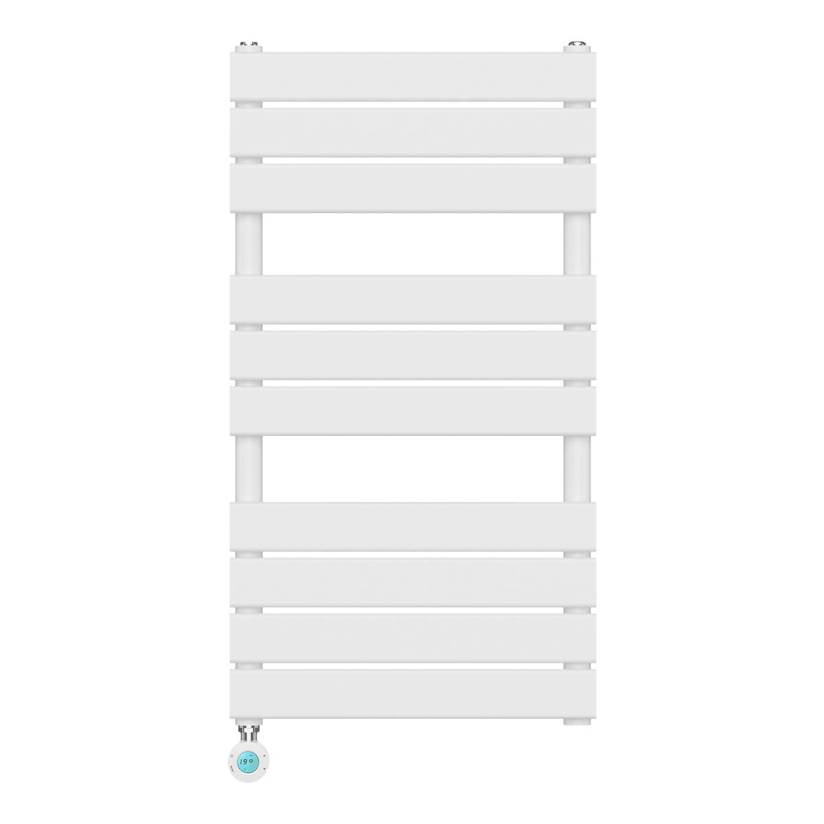 Bathroom Flat Towel Warmer Electric Steel White Modern (W)500mm x (H)930mm - Image 3