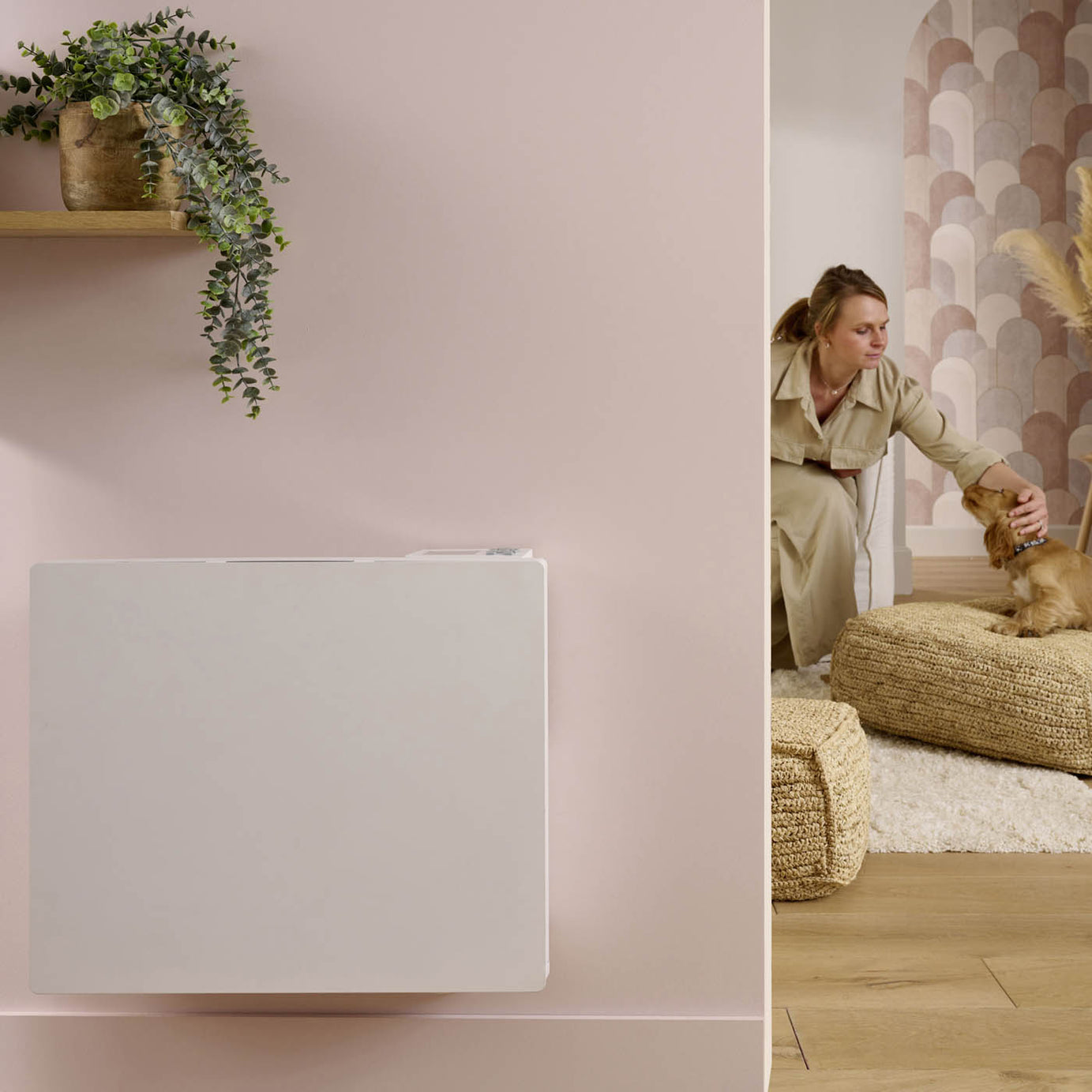 Amino Panel Heater Electric White Radiator Wall Mounted 1000W (H)45 x (W)54cm - Image 2