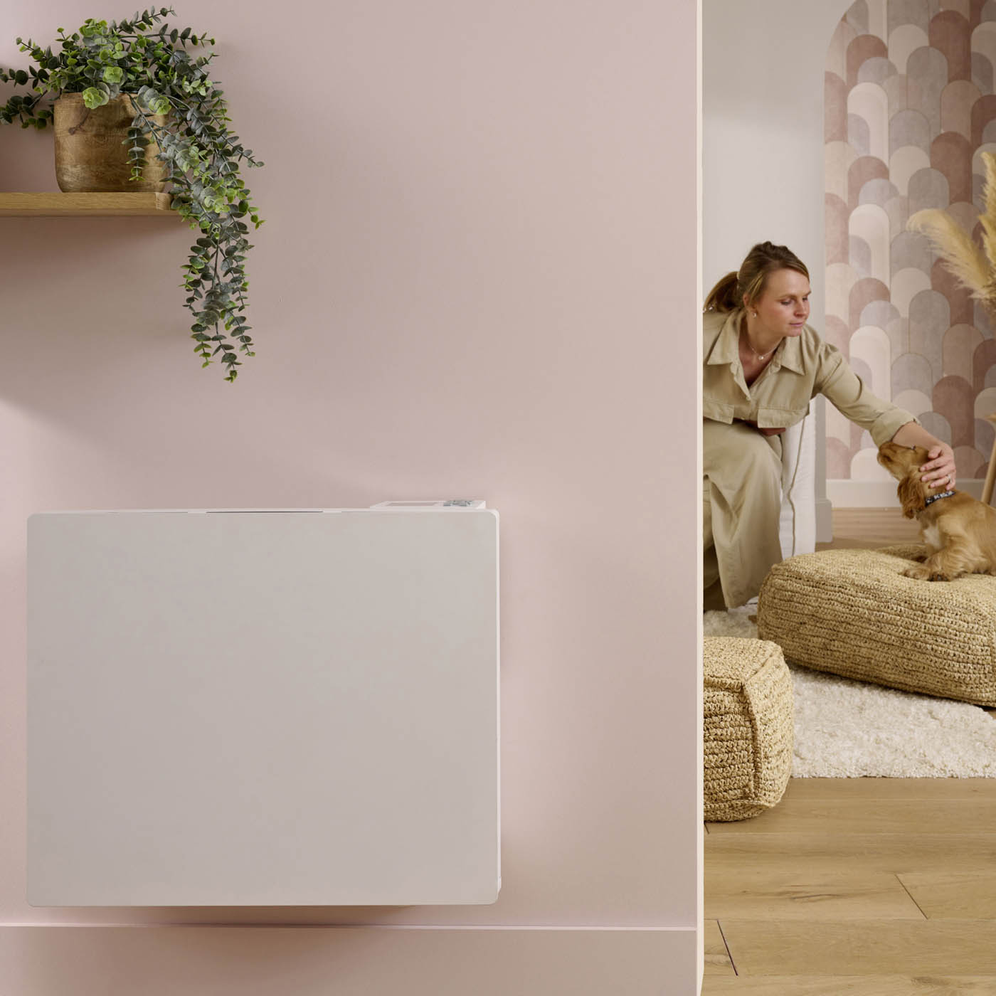 Amino Panel Heater Electric White Radiator Wall Mounted 1000W (H)45 x (W)54cm - Image 2