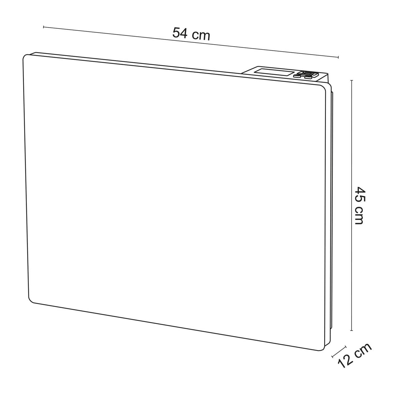 Amino Panel Heater Electric White Radiator Wall Mounted 1000W (H)45 x (W)54cm - Image 3