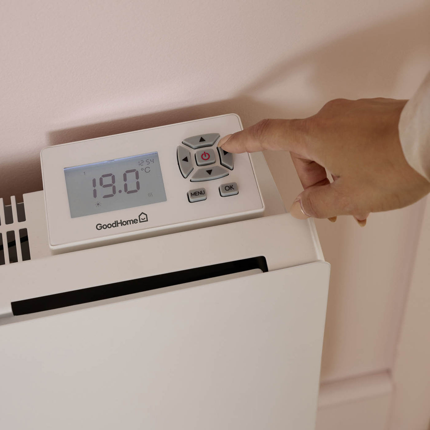 Amino Panel Heater Electric White Radiator Wall Mounted 1000W (H)45 x (W)54cm - Image 7