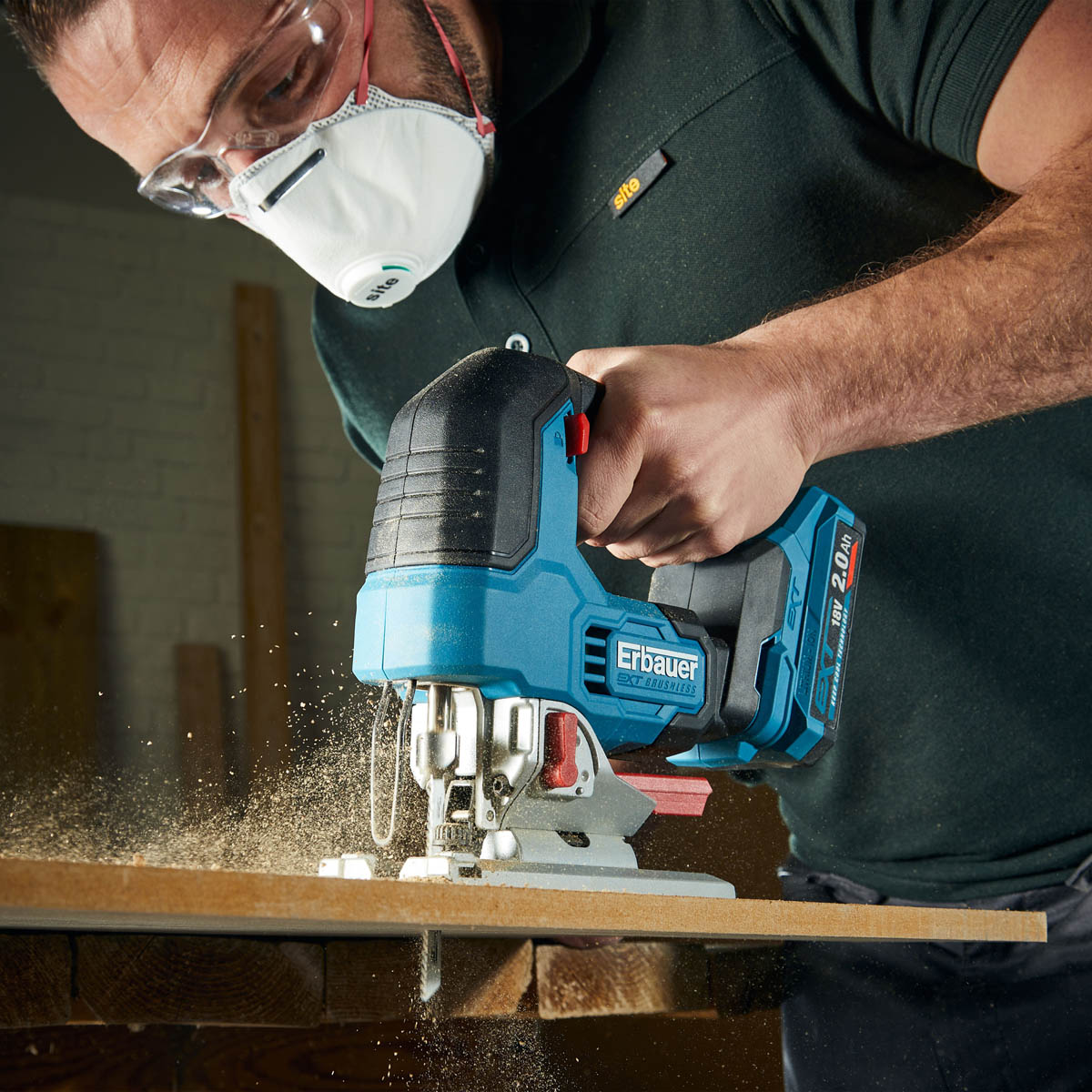 Erbauer Jigsaw Cordless 18V Li-Ion ERI1087JSW Brushless Soft Grip Body Only - Image 3