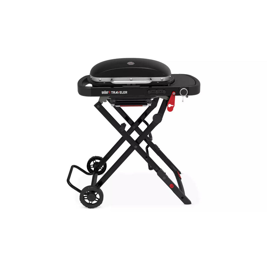 Weber Gas Barbecue Traveler Garden Camping BBQ Grill Compact Portable Lid - Image 1