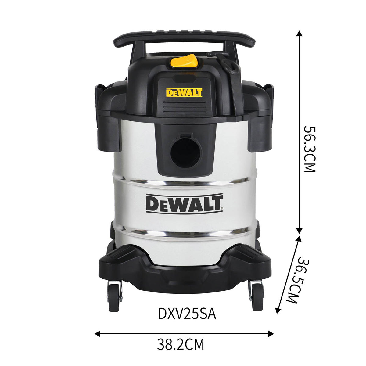 DeWalt Wet And Dry Vacuum Cleaner DXV25SA Industrial Corded Wheeled Durable 25L - Image 3