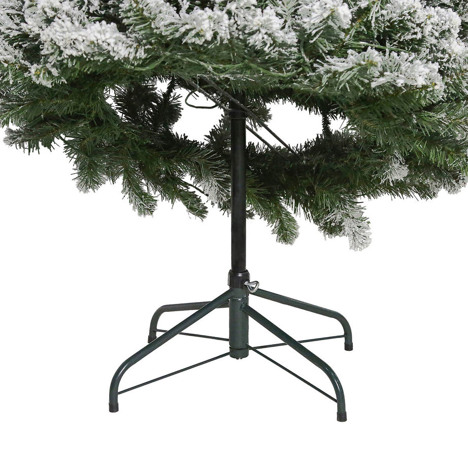 Christmas Tree 6ft Green Artificial LED Pre-lit Warm White Snow Flocked Effect - Image 7