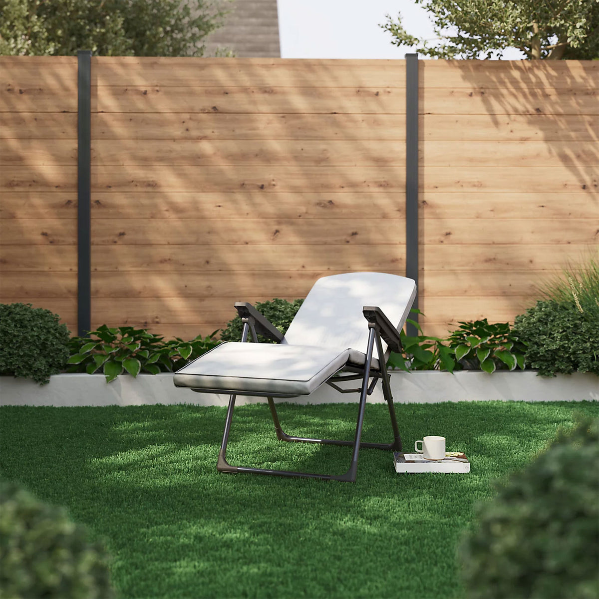 Casima Grey Metal Recliner Outdoor Garden Lounge Chair Sun Lounger Folding - Image 8