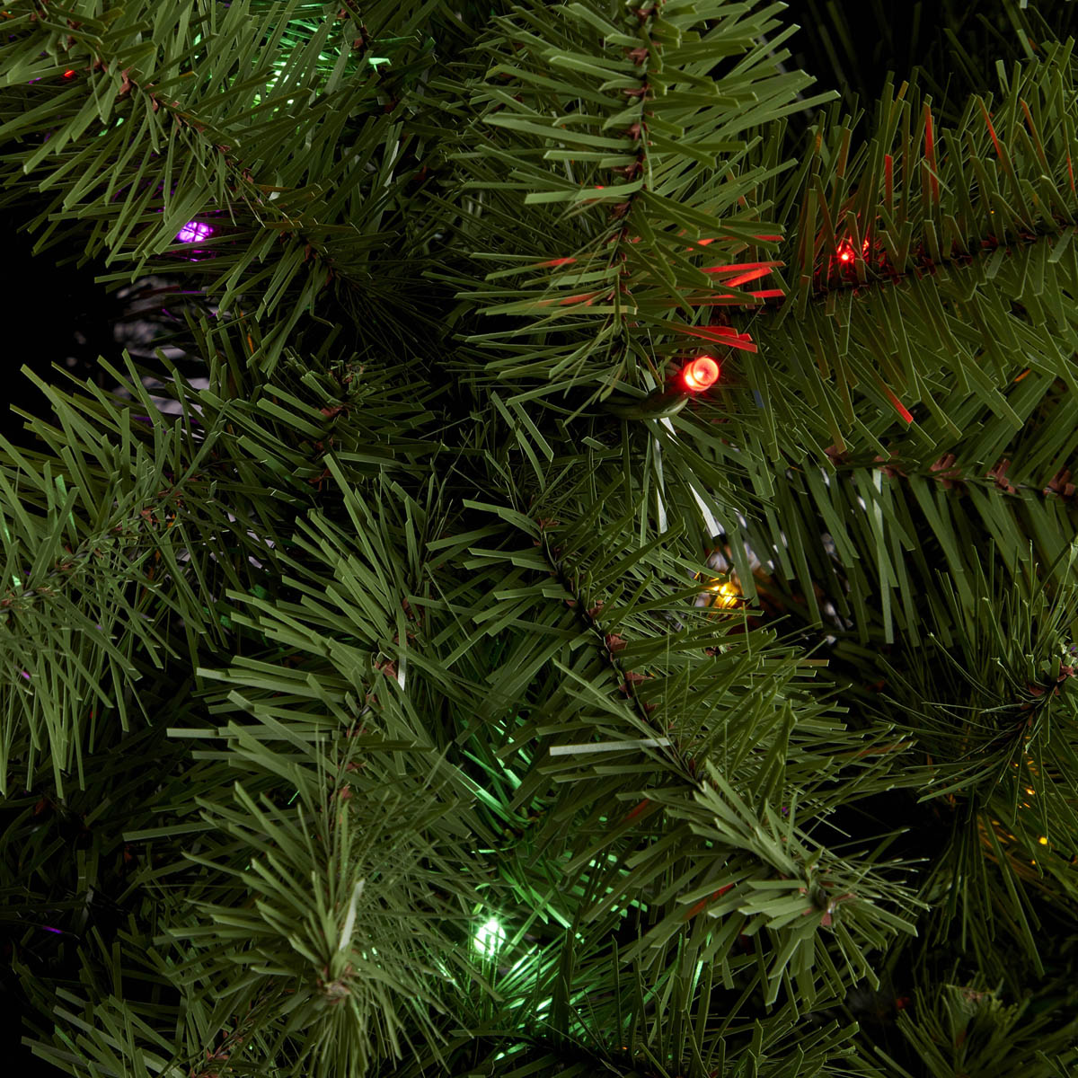 Artificial Christmas tree 6ft Pre-lit Full Delphini Multicolour LED Hinged Green - Image 10