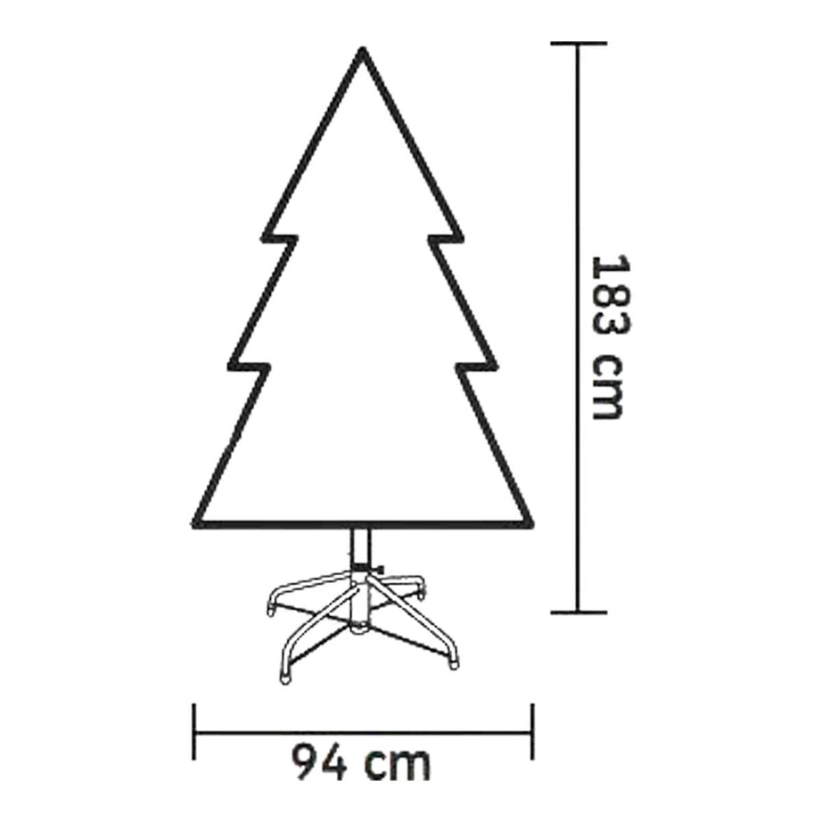 Artificial Christmas tree 6ft Pre-lit Full Delphini Multicolour LED Hinged Green - Image 2