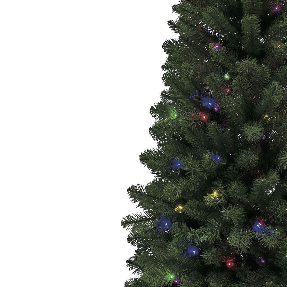 Artificial Christmas tree 6ft Pre-lit Full Delphini Multicolour LED Hinged Green - Image 9