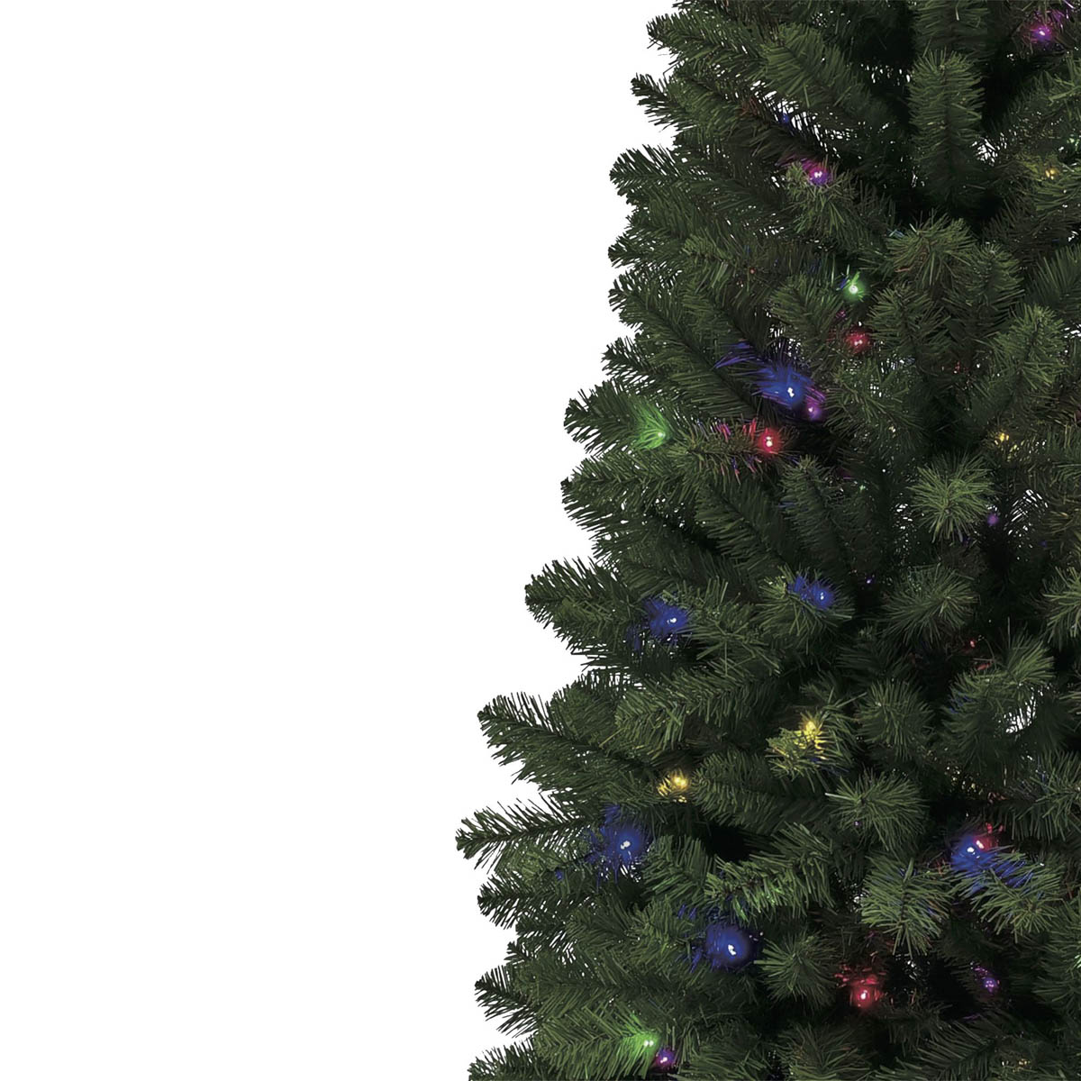 Artificial Christmas tree 6ft Pre-lit Full Delphini Multicolour LED Hinged Green - Image 9