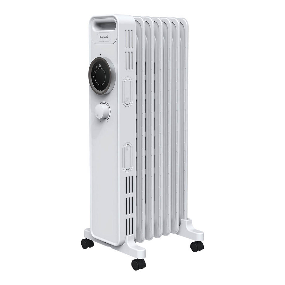 Oil Filled Radiator Electric White Portable 3 Heat Settings 7 fins 1500W - Image 1