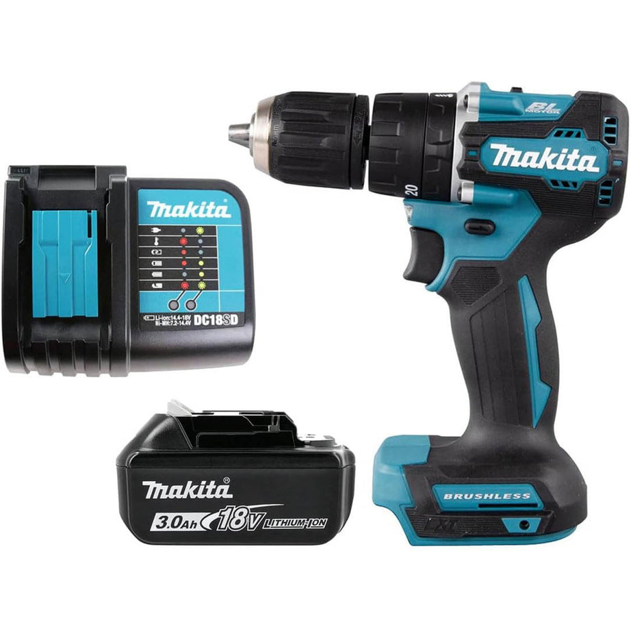Makita Combi Drill Cordless 18V 3.0Ah Li-Ion DHP487SF Brushless Heavy Duty - Image 1