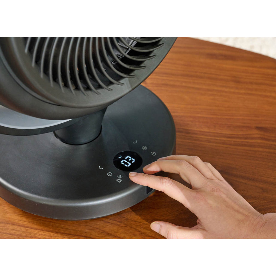 Table Desk Fan Black Remote Controlled Oscillates Tilts 12h Timer Compact 8in - Image 5