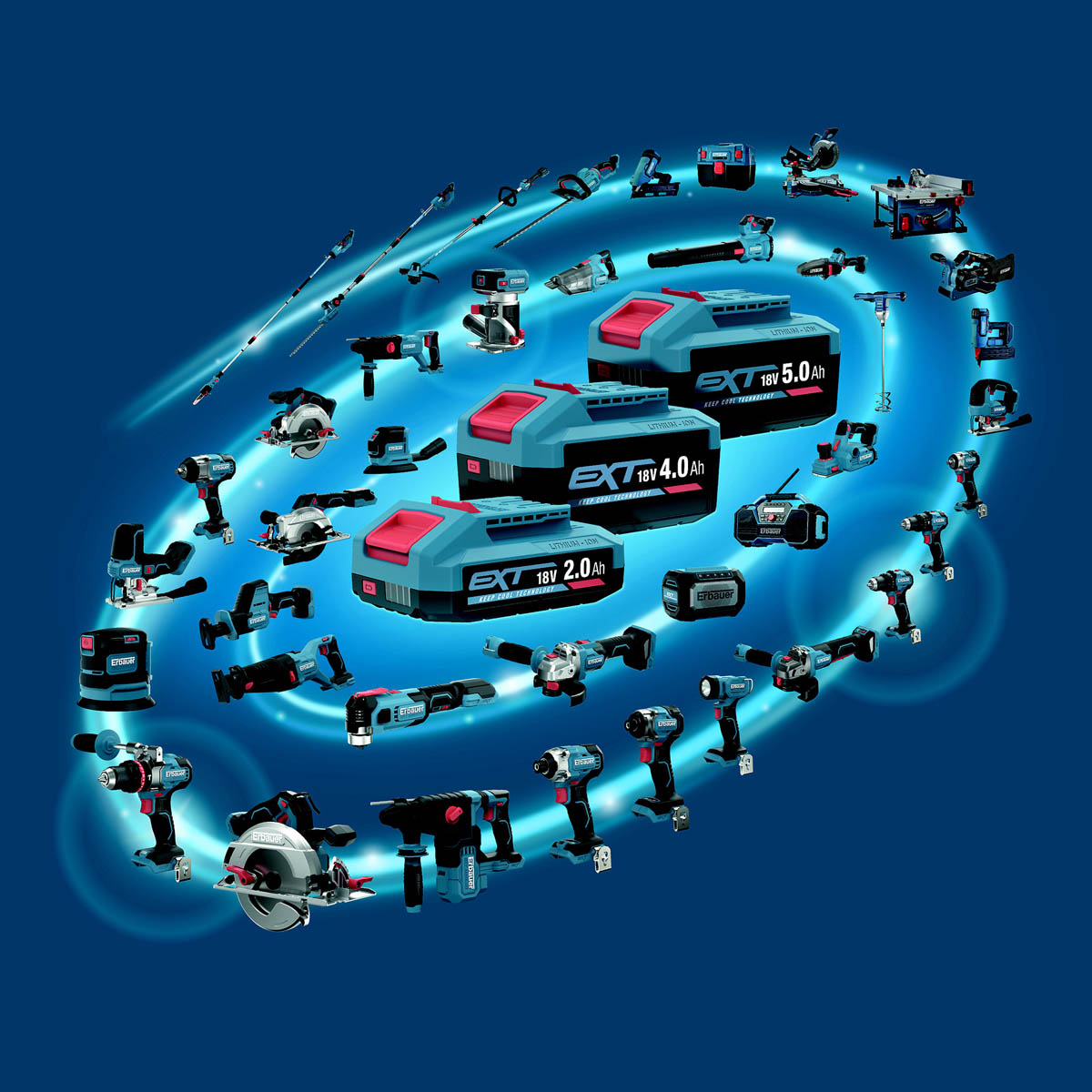 Erbauer Combi Drill Impact Driver Set 18V 2x4Ah Li-ion ERI1092COM/ERI1093IPD - Image 4