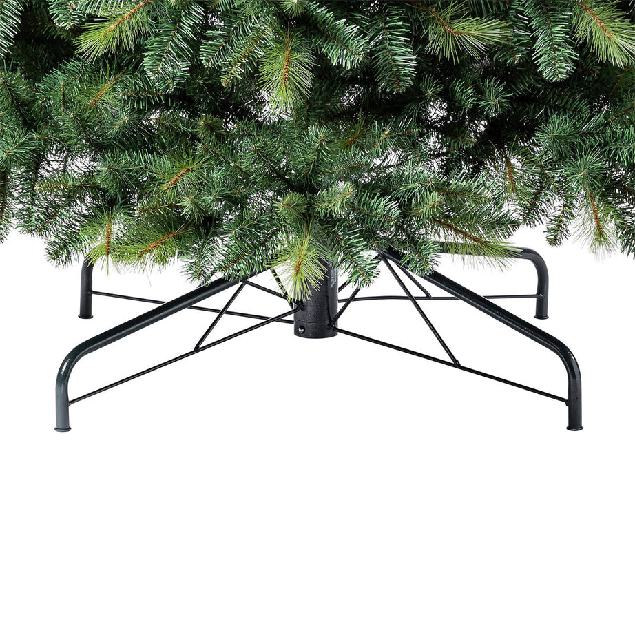 Artificial Christmas Tree 10ft Hinged Full Green Natural Effect Metal Stand - Image 7