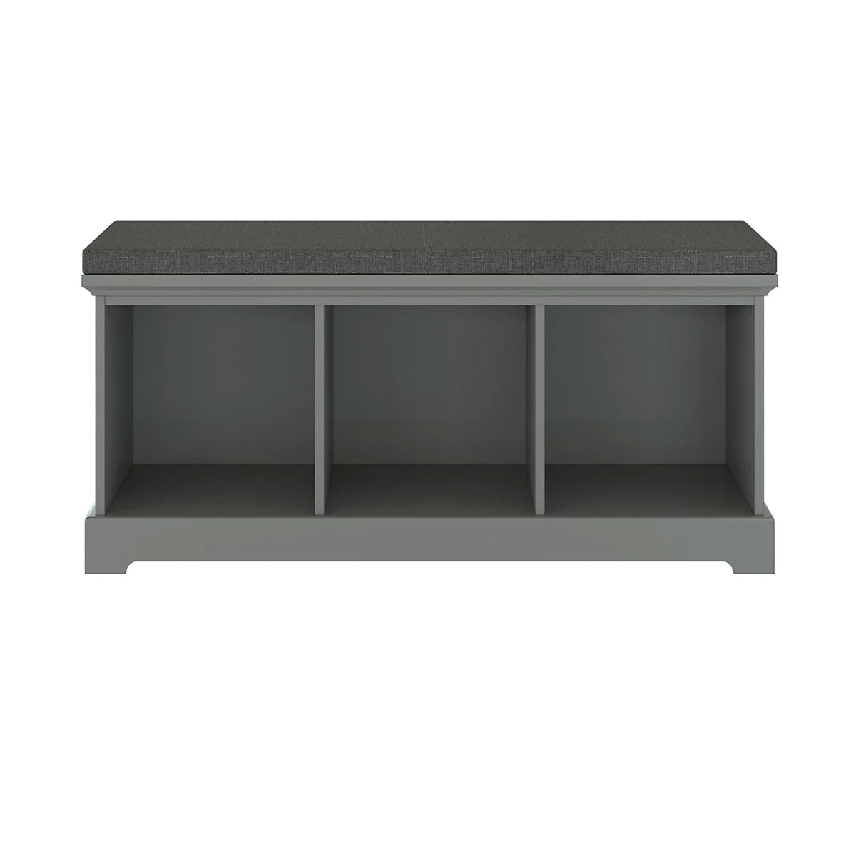 Grey 3 Pair Shoe Cabinet Bevelled Mirror Door Hallway Storage Cupboard - Image 2