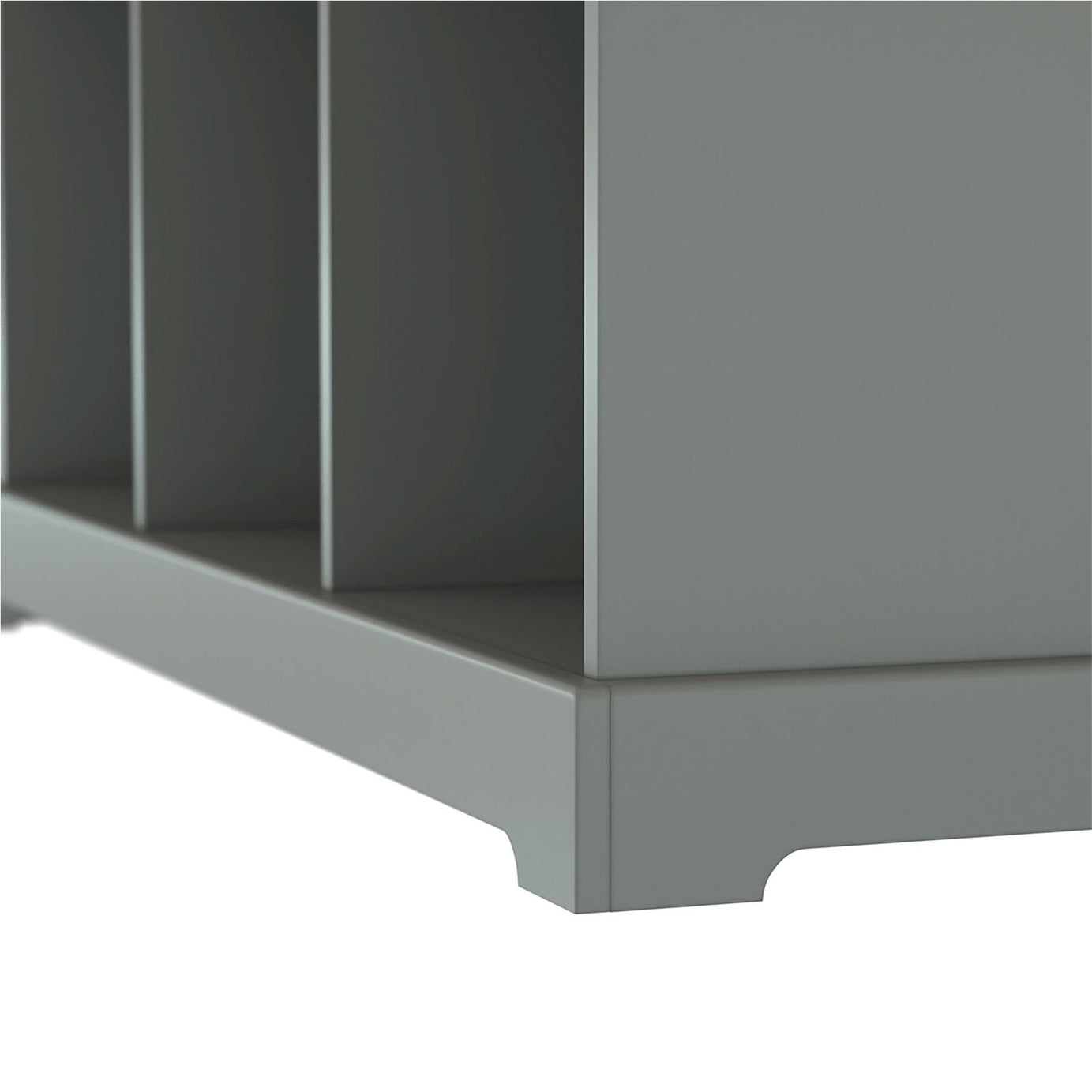 Grey 3 Pair Shoe Cabinet Bevelled Mirror Door Hallway Storage Cupboard - Image 5