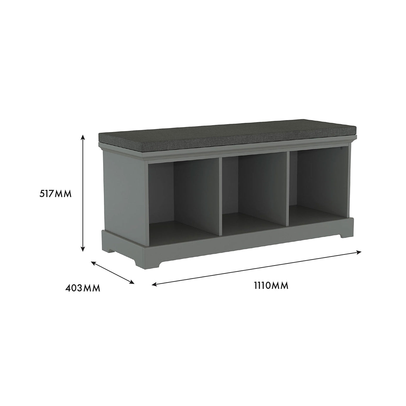 Grey 3 Pair Shoe Cabinet Bevelled Mirror Door Hallway Storage Cupboard - Image 7