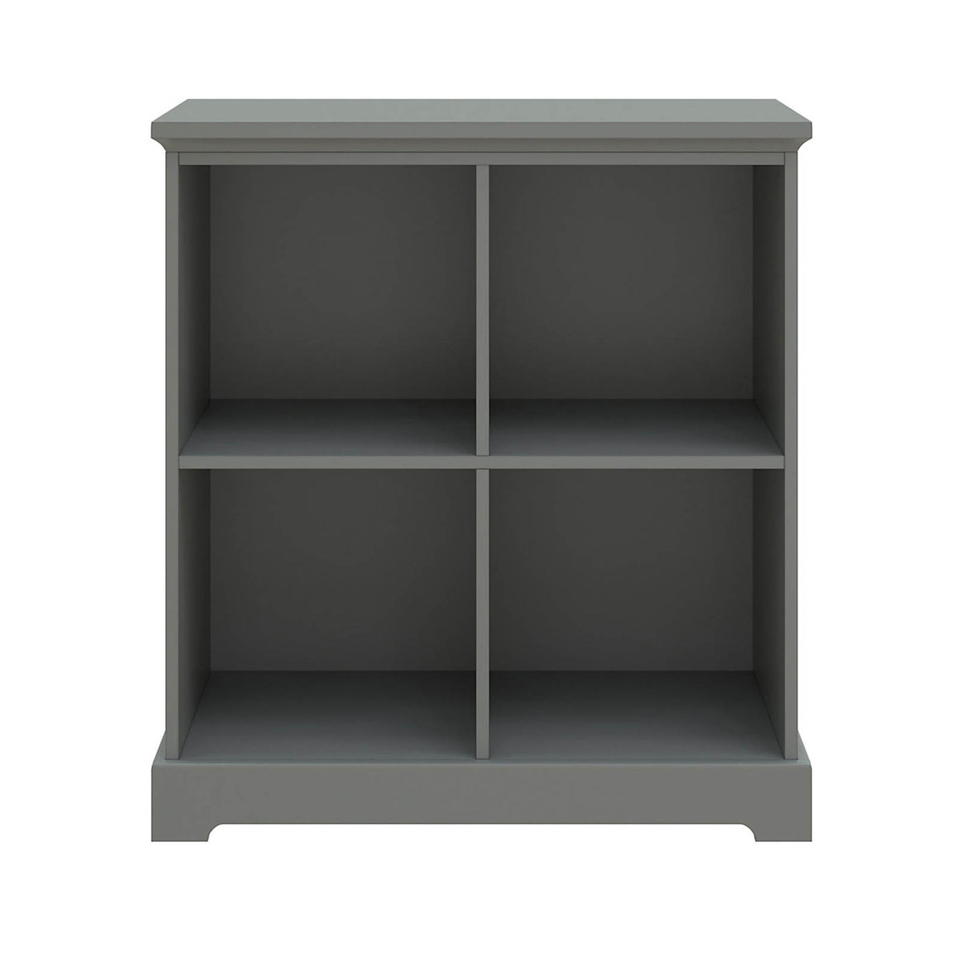 Grey Cube Shelving Unit 4 Shelf Freestanding Storage Bookcase - Image 1