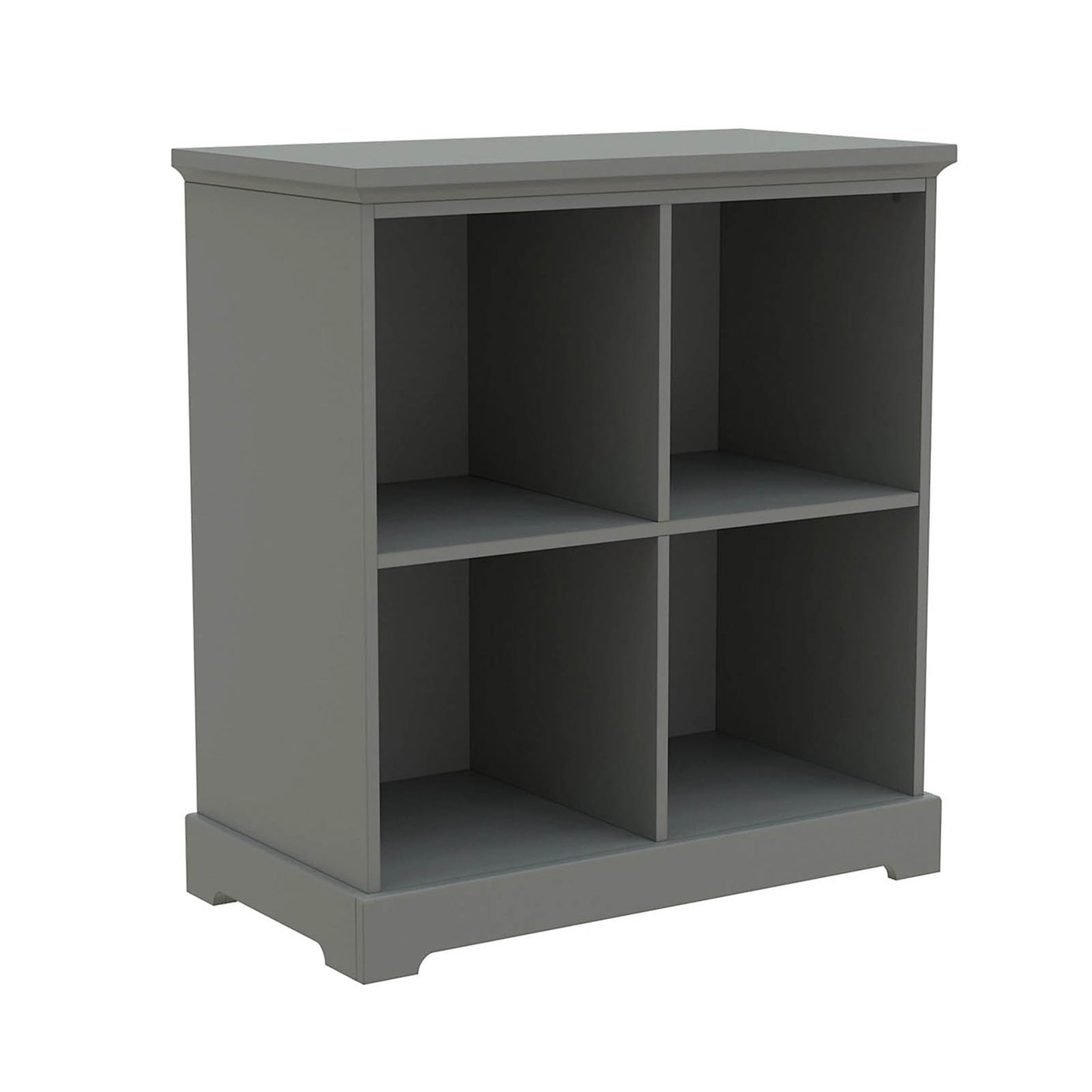 Grey Cube Shelving Unit 4 Shelf Freestanding Storage Bookcase - Image 2