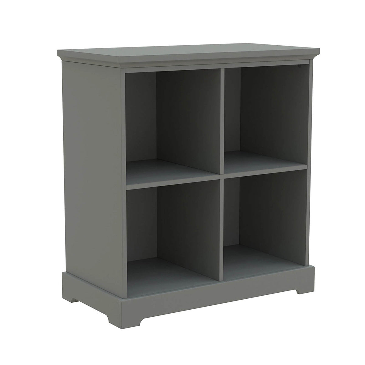 Grey Cube Shelving Unit 4 Shelf Freestanding Storage Bookcase - Image 2