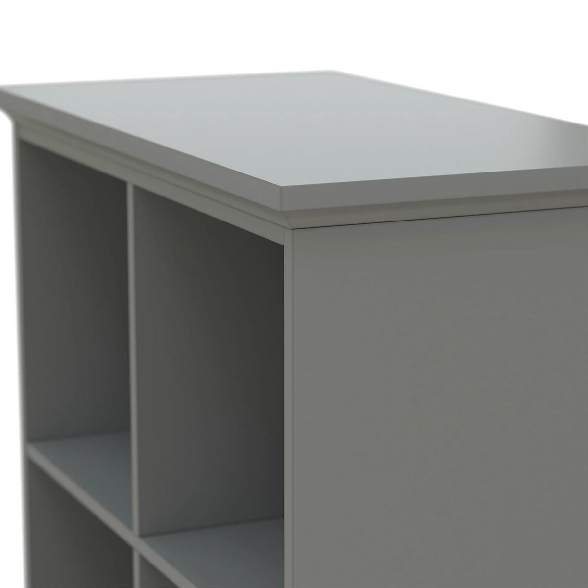 Grey Cube Shelving Unit 4 Shelf Freestanding Storage Bookcase - Image 4