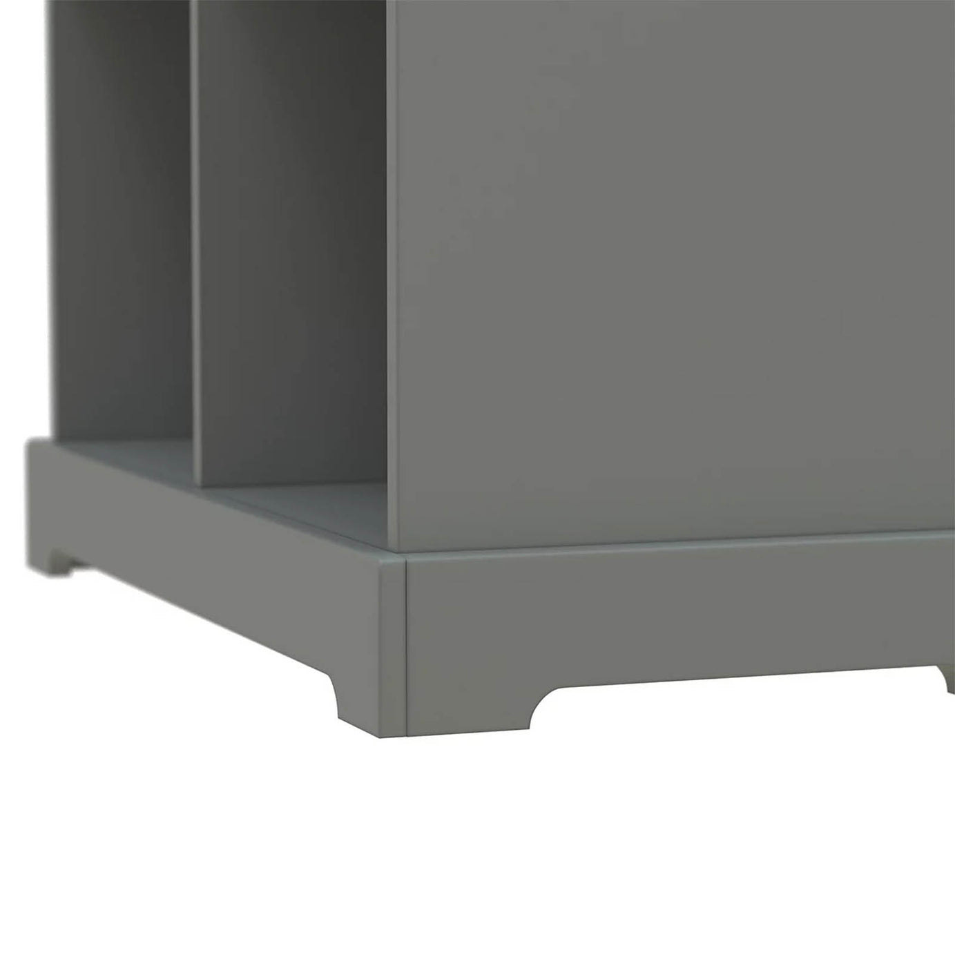 Grey Cube Shelving Unit 4 Shelf Freestanding Storage Bookcase - Image 5