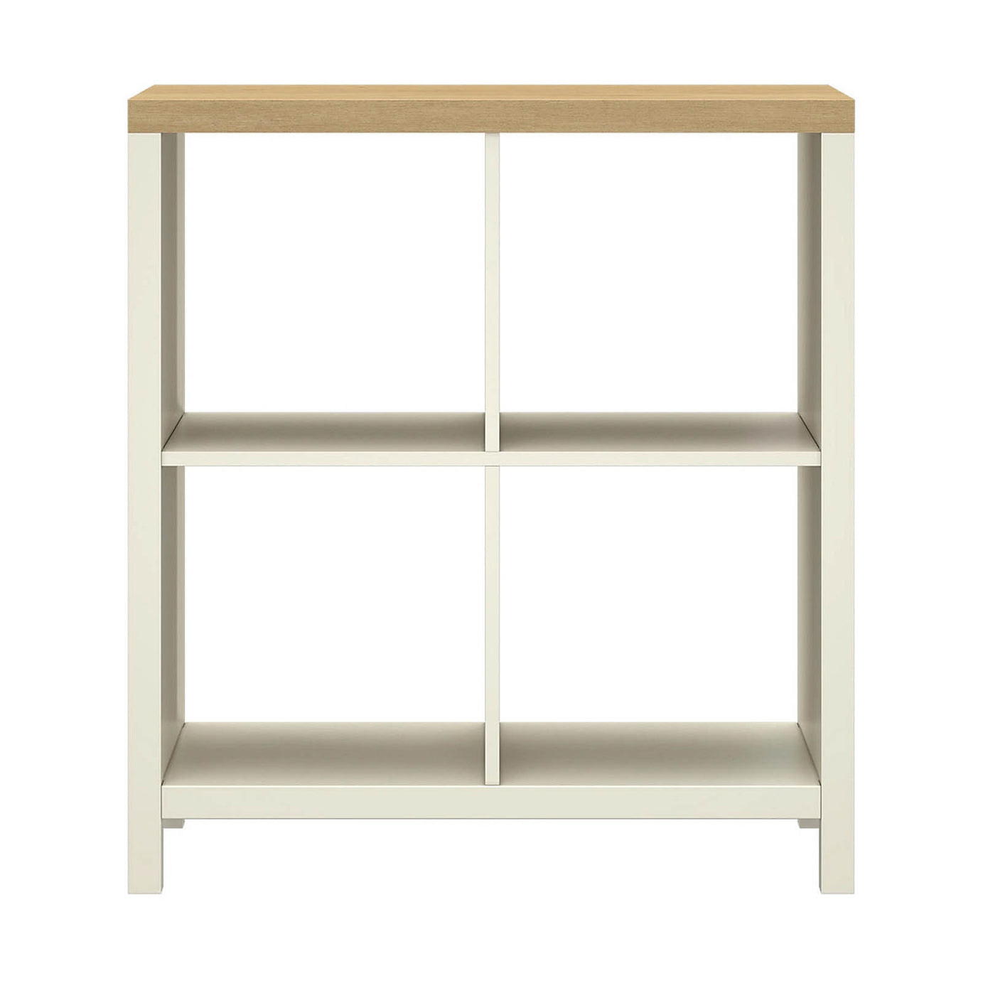 Oak Effect Cube Shelving Unit 4 Shelf Freestanding Storage Unit - Image 2