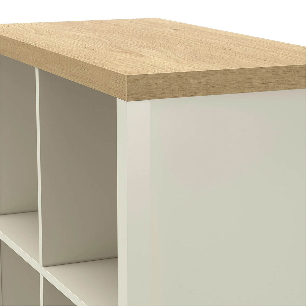 Oak Effect Cube Shelving Unit 4 Shelf Freestanding Storage Unit - Image 5