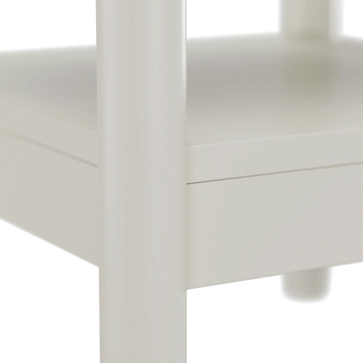 Natural Cream 1 Drawer Bedside Cabinet Painted Bedroom Side Table Chest - Image 3