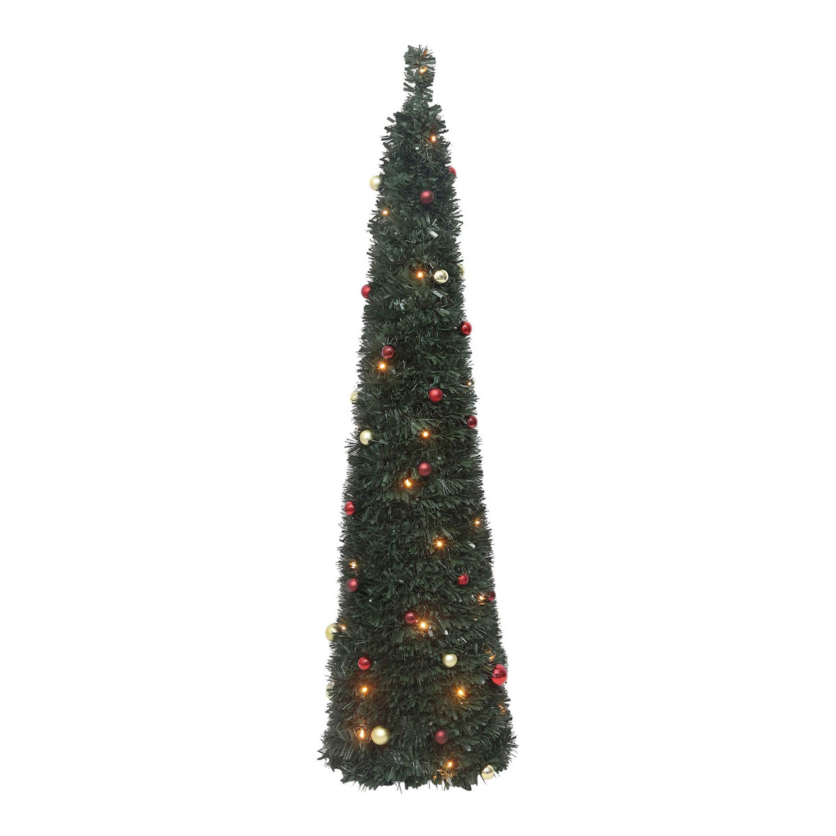 6ft Slim Trevalli Warm white LED Pre-lit Artificial Christmas tree - Green - Image 4